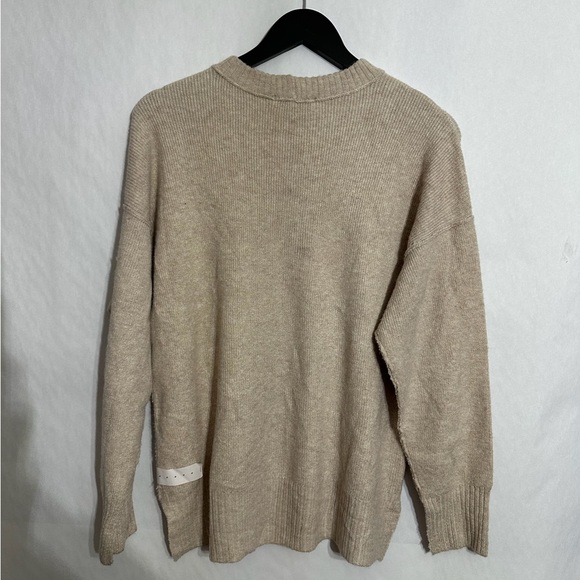 NWT Arizona Jean Co Oatmeal Heather Ribbed Knit Crewneck Sweater Small SEE NOTE - Picture 5 of 12
